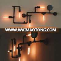 Popular Loft Industrial Vintage Pipe Wall Lamp With Edison Bulb Wall Lamp