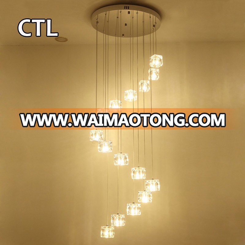 Crystal Ball Pendant Lighting Lamps Round LED Ceiling Lights Hotel Restaurant Large Modern Crystal Chandelier