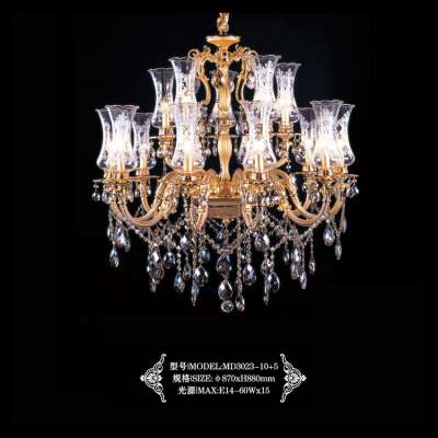 2019 HongKong beautiful contemporary crystal ceramic chandelier MDG3023-10+5 for Hotel